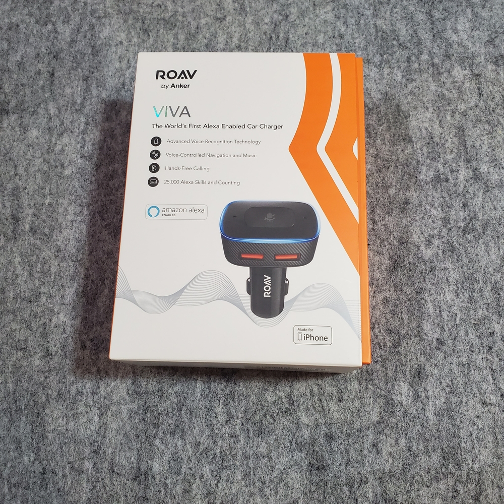 Anker Roav VIVA Alexa Car Charger - Black and Orange